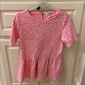 Adorable peplum pink leopard top!